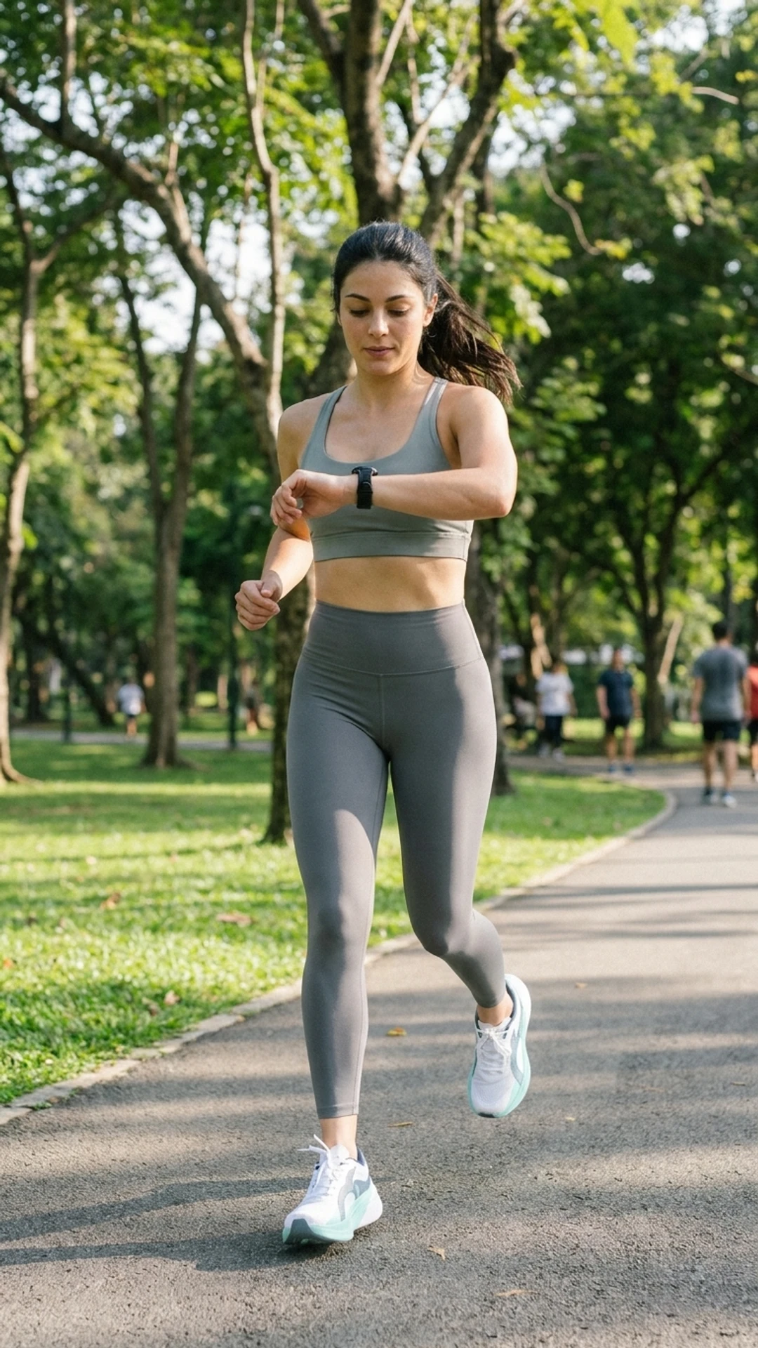 Niatnya cuma jalan sebentar, tahu-tahu sudah masuk mode lari pagi 🏃‍♀️🌿

Look simpel dengan legging yoga abu-abu high waist dan atasan senada. Dipadukan dengan Ortuseight Hyperfuse 3.0 warna putih-aqua yang terlihat sporty, plus Garmin Forerunner 165 Black/Slate di pergelangan tangan.

Siap menemani momen aktif di taman, dari pemanasan sampai langkah terakhir ⌚️

Temukan produknya di link yang tersedia.

#OutfitOlahraga #RunningOutfit #YogaLeggings #SepatuRunning #GarminForerunner165 #AthleisureStyle #SportyLook #WorkoutMotivation