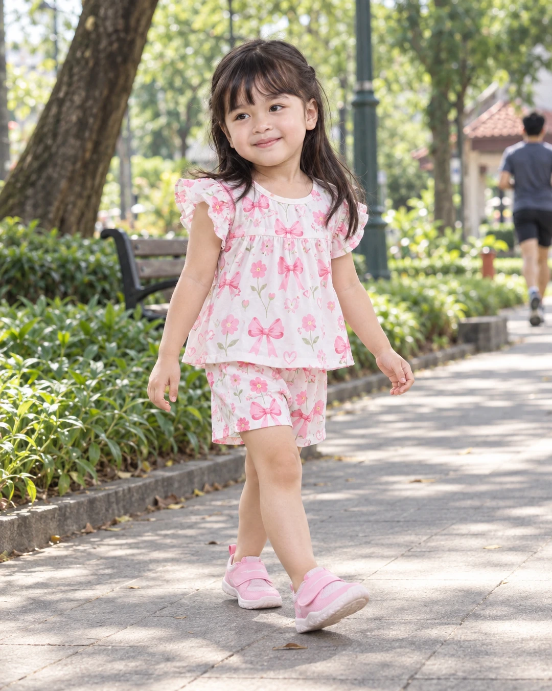 Jalan sore begini jadi makin gemas lihat set pink bunga-bunganya 🌸
Atasan dan celana pendeknya senada, terus sneakers pink-nya bikin look-nya makin manis. Aku suka banget detail pita dan bunganya, kalian juga suka style serba pink gini nggak?

detail bajunya aku taruh di link bio ya

#SetAnakPerempuan #BajuAnakPink #SneakersAnak #StyleAnak #FashionAnak #OutfitAnak