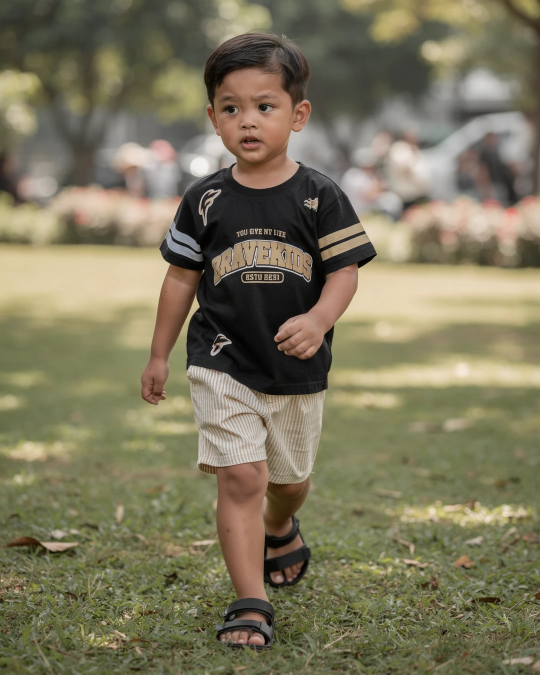 Lagi jalan santai di rumput, eh malah kelihatan makin gemes pakai set hitam ini.
Kaos grafis hitam sama celana pendek garis-garis beige ternyata enak banget dilihat, terus sandal hitamnya bikin look-nya tetap rapi tapi bebas gerak. Menurut kalian, set begini lebih cocok buat main sore atau jalan pagi?
detail kaos dan sandalnya aku taruh di link bio ya
#SetAnakLakiLaki #KaosAnak #CelanaPendekAnak #SandalAnak #FashionAnak #OutfitAnak #GayaAnak #OOTDAnak
