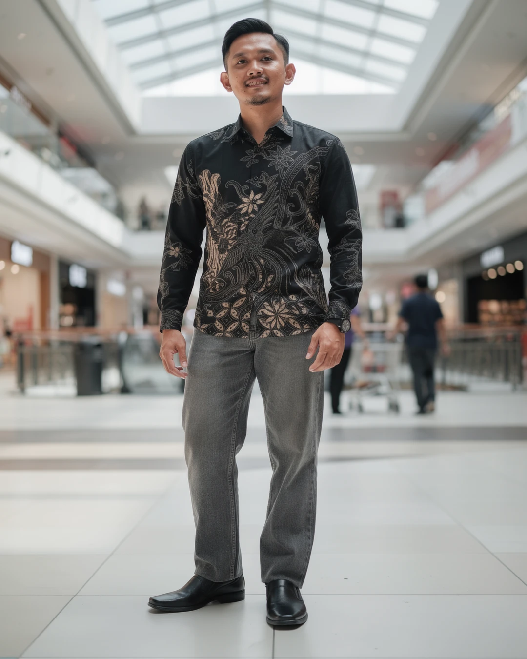 Lagi muter-muter di mall, terus sadar motif batik hitam beige-abu ini bikin look langsung punya cerita.
Aku suka dipasangin sama jeans abu-abu dan loafers hitam—rapi tapi nggak terlalu serius. Menurut kalian, batik begini enaknya buat ngantor atau jalan santai?
detail outfitnya aku taruh di link bio ya
#batikhitam #batikmodern #jeansabuabu #loafershitam #gayakasual #fashionindonesia
