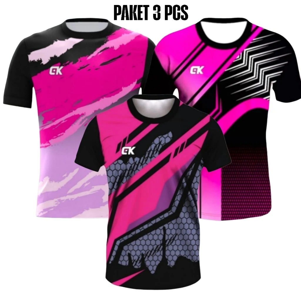 Baru lihat warnanya aja udah berasa pengen langsung main 馃槅 tiga kaos hitam dengan aksen pink dan abu-abu, masing-masing motifnya beda tapi tetap satu vibe.
Aku suka yang motif garis zigzag, tapi yang depan paling bold juga menarik banget. Kalian pilih yang mana?
#KaosOlahraga #KaosHitam #MotifPink #BajuBadminton #BajuVolly #GayaSporty #OutfitOlahraga #FashionIndonesia